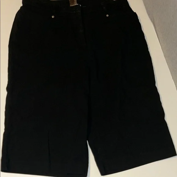 TanJay Black Bermuda Shorts Classic Style - Picture 1 of 6